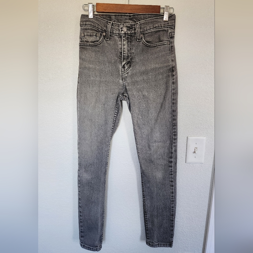 Levi's 510 Skinny Fit Jeans Men's Grey Wash Denim Size 28 × 30